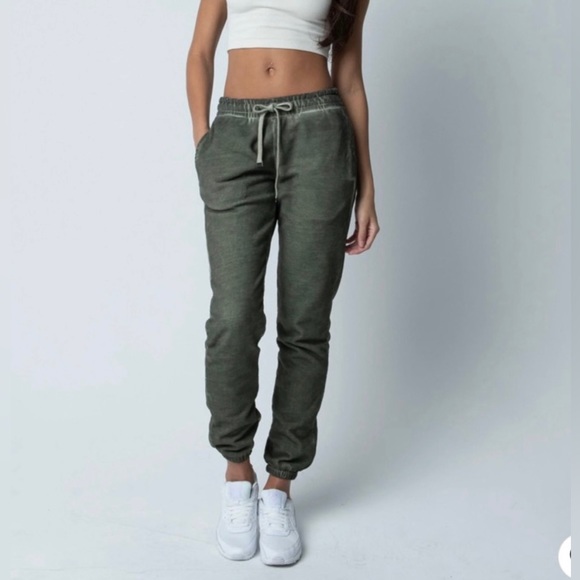 Talentless Pants/Joggers, Oil Stain Sweatpants, Military Green, Small NWT - Picture 2 of 8